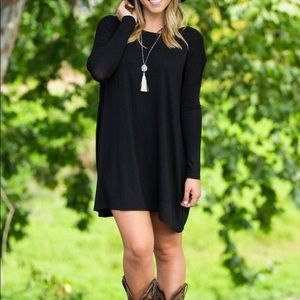 Black Piko tunic dress